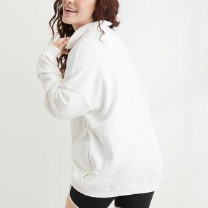 Aerie Happy Henley Everyday Polo Sweatshirt